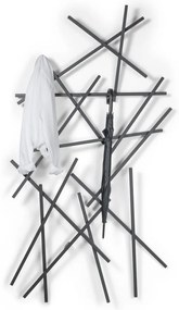 Attaccapanni da parete nero in metallo 100 cm Matches – Spinder Design
