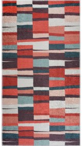 Passatoia rossa lavabile 80x200 cm Blocks of Fun – Vitaus