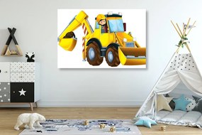 Quadro su tela – Escavatore per bambini