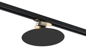 Plafoniera nera moderna per sistema a binario monofase a 2 luci - Iconic Pulley