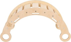 Arco a dondolo montessori di colore naturale in pino massiccio 39x75x38 cm Montessori – Meowbaby