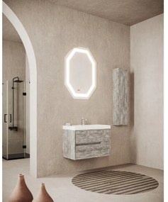 Colonna per mobile bagno PORTOFINO 1 anta P 16 x L 33.7 x H 139 cm grigio antico
