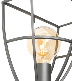 Lampada da parete industriale grigio scuro con interruttore - Arthur