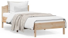 Letto Senza Materasso 90x200 Cm İn Legno Massello Di Pino /