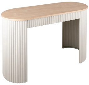 Tavolo consolle beige in metallo 40x100 cm Estriado – Leitmotiv