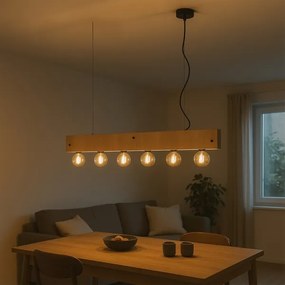 ONLI - Lampadario a sospensione con filo ARGO 6xE27/22W/230V beige