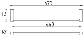 NIMCO BR 11046-26 - Appendiabiti da parete BORMO 47 cm cromo lucido