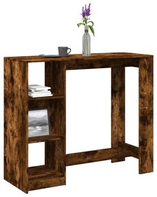 Tavolo Bar Con Ripiano Rovere Fumo 124x46x103,5 Cm Multistrato /