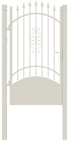 Cancello con serratura manuale Marmolada in acciaio, apertura a sinistra, L 104.5, H 180-195 cm, di colore bianco