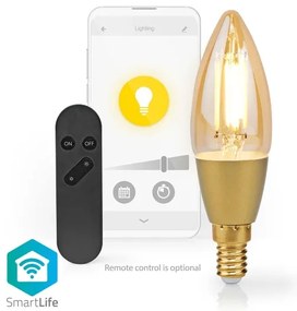 Nedis WIFILRF10C37 - Lampadina LED dimmerabile E14/4,9W/230V 1800-3000K Wi-Fi Tuya