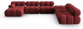 Divano in velluto rosso 379 cm Bellis - Micadoni Home