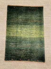 Loribaft Tappeto persiano 70x50 Verde (Iran) Annodato A Mano