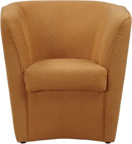 Poltrona imbottita moderna Giallo Ocra in tessuto antimacchia