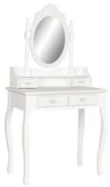 Toeletta Home ESPRIT Bianco ABS Specchio Legno MDF 75 x 42 x 140 cm