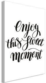 Quadro Enjoy This Sweet Moment (1 Part) Vertical  Colore bianco e nero, Dimensioni e Misure 40x60