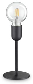 Lampada Da Scrivania Moderna Microphone Metallo Nero 1 Luce E27 8W 3000K