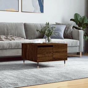 Tavolino Da Salotto Rovere Marrone 55x55x36,5 Cm İn Multistrato /
