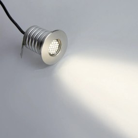 Segnapasso LED 3W IP67 Anti-Abbagliamento Professional Colore Bianco Caldo 2.700K