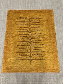 Loribaft Tappeto persiano 100 x 130 Giallo (Iran) Annodato A Mano