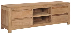Mobile Porta Tv 115x30x40 Cm İn Legno Massello Di Teak /