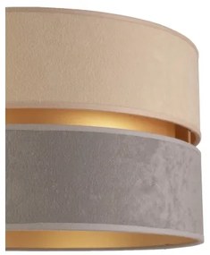 Duolla - Lampada con piedistallo DUO 1xE27/60W/230V diametro 44 cm beige/grigio/wenge