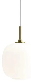 Louis Poulsen - VL45 Radiohus Lampada a Sospensione Ø250 Brass/Glossy Opal Glass Louis Poulsen