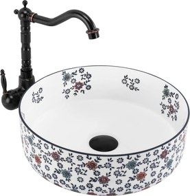 Lavabo da appoggio Rea Stefania Fiori