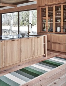 Passatoia da interno/esterno verde/color crema 70x200 cm Molly Woods – Pappelina