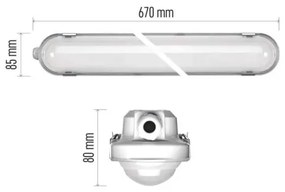 LED Luce dimmerabile per impieghi gravosi MISTY LED/10/13/16/18W/230V 4000/6500K IP66
