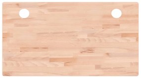 Piano scrivania 110x60x4 cm in legno massello di faggio