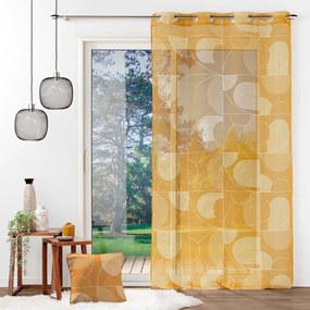 Tenda in voile giallo 140x280 cm Esquisse - douceur d'intérieur