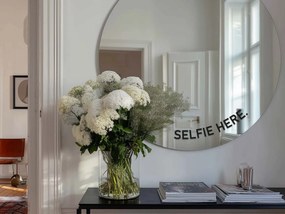 Adesivo per specchio S49 – SELFIE HERE. (round)