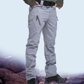 Pantaloni da lavoro varie taglie con motivo mimetico, Grey / 4XL