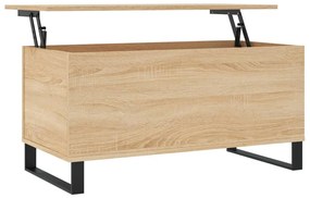 Tavolino salotto rovere sonoma 90x44,5x45 cm legno multistrato