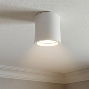 Plafoniera Ø70 x 70mm GU10 in Gesso Pitturabile Cilindrica