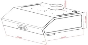 Cappa Sottopensile 60 Cm Potenza Aspirante 280 m3/h Tornado Inox Samet