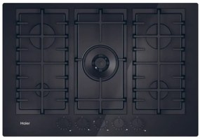 Haier Havg75tbpb Piano Cottura Da Incasso 75cm 5 Fuochi A Gas - Nero