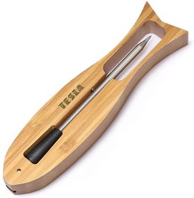 TESLA Electronics - Termometro smart per la carne con supporto di ricarica 0-300 °C 5V IP67