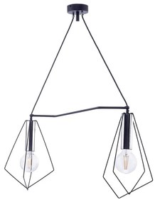 Jupiter 1662 - Lampadario a sospensione con filo KAIR 2xE27/60W/230V nero/cromo