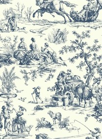 Coordonne Carta da parati Bucolic Toile - Indigo