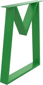 Gamba per mobili trapezoidale STEELMI Wine in acciaio verde lucido L 60 x P 8 x H 71 cm