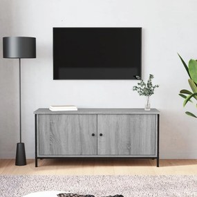 Mobile tv con ante grigio sonoma 102x35x45 cm legno multistrato