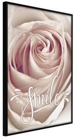 Poster  Rose with a Message  Cornice Quadri Cornice nera, Larghezza x Altezza Home decor 40x60