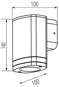 Kanlux 38884 - Applique da esterno ZEVI 1xGU10/10W/230V IP54 nero