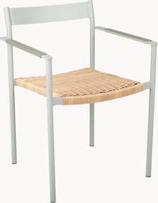 Set di 2 sedie da pranzo da giardino impilabili con braccioli DK