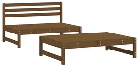 Set salotto da giardino 2 pz miele in legno massello di pino