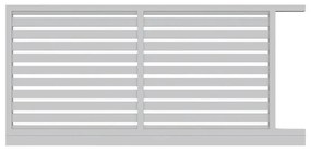 Cancello manuale scorrevole ALBA Maia120-40 in alluminio, reversibile, L 400 x H 190 cm, di colore bianco