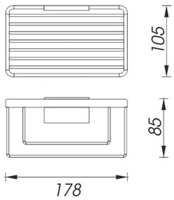NIMCO Ki 14015-26 - Mensola da parete doccia KIBO cromo lucido