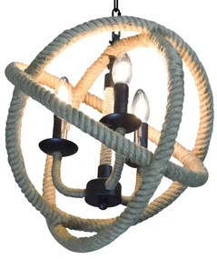 LED Lampadario a sospensione con catena ROPE GLOBO 3xE14/4,3W/230V