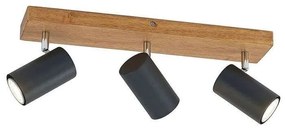 Lindby - Maniva 3 Plafoniera Black/Wood Lindby